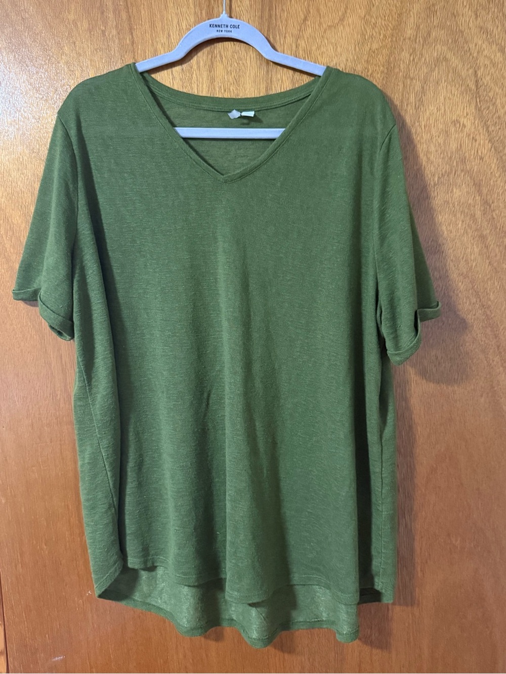 Cato Olive V-Neck Short Sleeve Tee